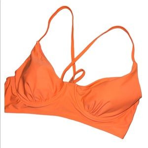 Brand New with Tags coral Bikini UNDERWIRE top Size 12/14 Large TIME AND TRU